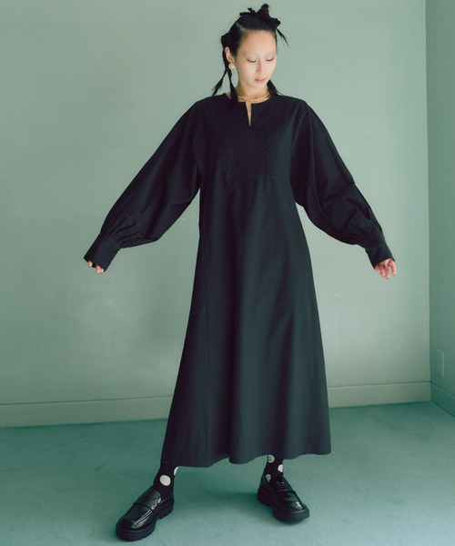 manana suerte（マニャーナスエルテ）の「エンブロイダリーワンピース（ワンピース・レディース・ボルドー/オフホワイト/ブラック・FREE）」の9枚目の写真