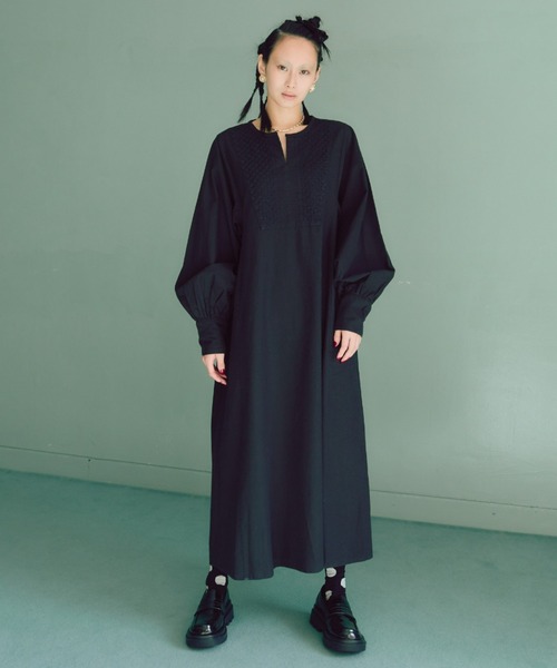 manana suerte（マニャーナスエルテ）の「エンブロイダリーワンピース（ワンピース・レディース・ボルドー/オフホワイト/ブラック・FREE）」の10枚目の写真