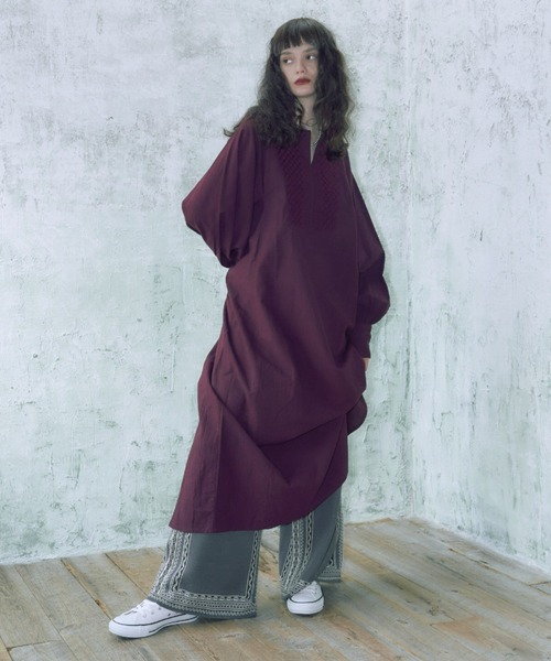 manana suerte（マニャーナスエルテ）の「エンブロイダリーワンピース（ワンピース・レディース・ボルドー/オフホワイト/ブラック・FREE）」の15枚目の写真