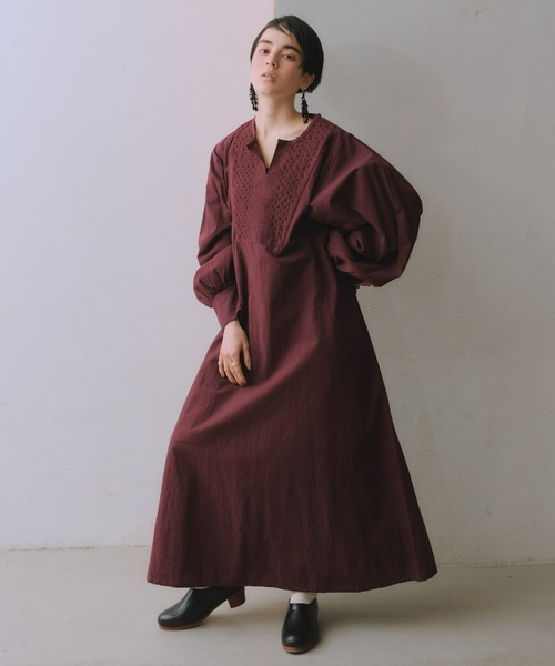 manana suerte（マニャーナスエルテ）の「エンブロイダリーワンピース（ワンピース・レディース・ボルドー/オフホワイト/ブラック・FREE）」の11枚目の写真