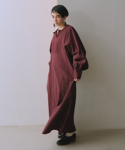 manana suerte（マニャーナスエルテ）の「エンブロイダリーワンピース（ワンピース・レディース・ボルドー/オフホワイト/ブラック・FREE）」の12枚目の写真