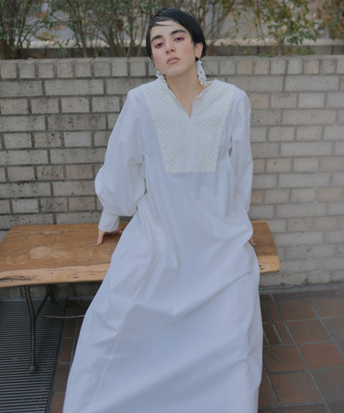 manana suerte（マニャーナスエルテ）の「エンブロイダリーワンピース（ワンピース・レディース・ボルドー/オフホワイト/ブラック・FREE）」の6枚目の写真