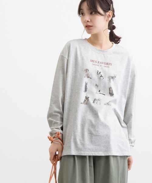 POU DOU DOU（プードゥドゥ）の「AnimalプリントロンT（Tシャツ/カットソー・レディース・オフホワイト/オートミール・3）」の3枚目の写真