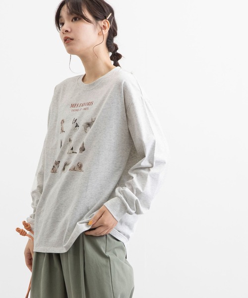 POU DOU DOU（プードゥドゥ）の「AnimalプリントロンT（Tシャツ/カットソー・レディース・オフホワイト/オートミール・3）」の4枚目の写真