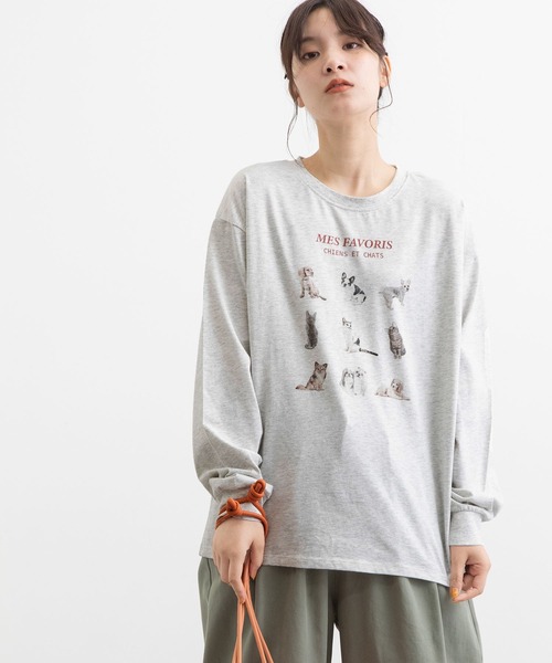 POU DOU DOU（プードゥドゥ）の「AnimalプリントロンT（Tシャツ/カットソー・レディース・オフホワイト/オートミール・3）」の5枚目の写真