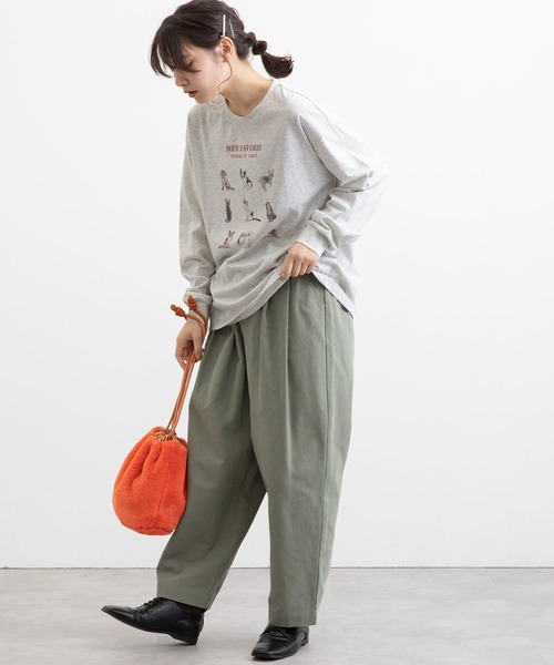 POU DOU DOU（プードゥドゥ）の「AnimalプリントロンT（Tシャツ/カットソー・レディース・オフホワイト/オートミール・3）」の7枚目の写真