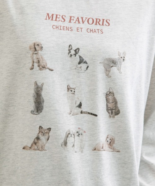 POU DOU DOU（プードゥドゥ）の「AnimalプリントロンT（Tシャツ/カットソー・レディース・オフホワイト/オートミール・3）」の9枚目の写真