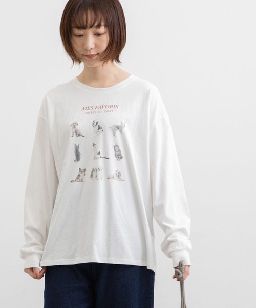 POU DOU DOU（プードゥドゥ）の「AnimalプリントロンT（Tシャツ/カットソー・レディース・オフホワイト/オートミール・3）」の10枚目の写真