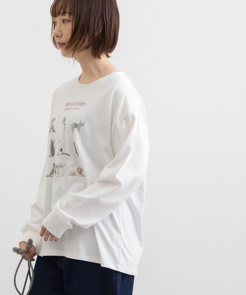 POU DOU DOU（プードゥドゥ）の「AnimalプリントロンT（Tシャツ/カットソー・レディース・オフホワイト/オートミール・3）」の11枚目の写真