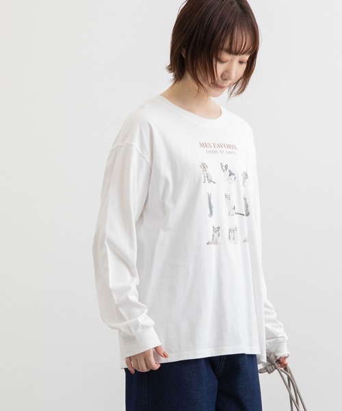 POU DOU DOU（プードゥドゥ）の「AnimalプリントロンT（Tシャツ/カットソー・レディース・オフホワイト/オートミール・3）」の13枚目の写真