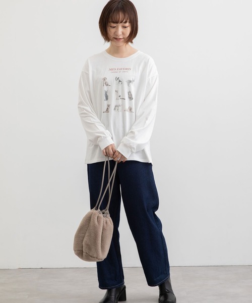 POU DOU DOU（プードゥドゥ）の「AnimalプリントロンT（Tシャツ/カットソー・レディース・オフホワイト/オートミール・3）」の14枚目の写真