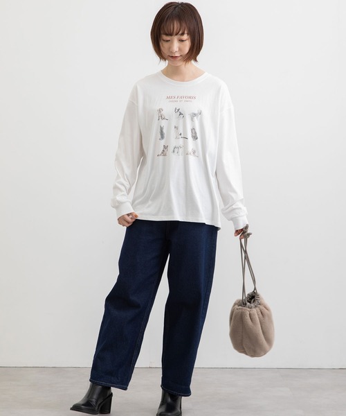 POU DOU DOU（プードゥドゥ）の「AnimalプリントロンT（Tシャツ/カットソー・レディース・オフホワイト/オートミール・3）」の15枚目の写真