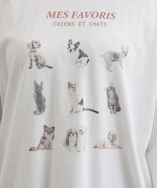 POU DOU DOU（プードゥドゥ）の「AnimalプリントロンT（Tシャツ/カットソー・レディース・オフホワイト/オートミール・3）」の16枚目の写真