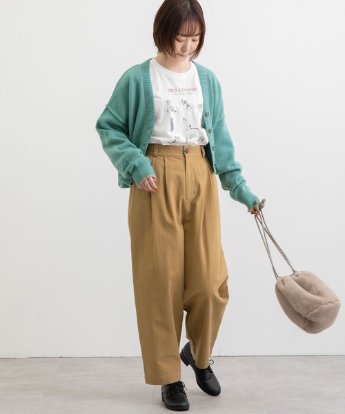 POU DOU DOU（プードゥドゥ）の「AnimalプリントロンT（Tシャツ/カットソー・レディース・オフホワイト/オートミール・3）」の18枚目の写真