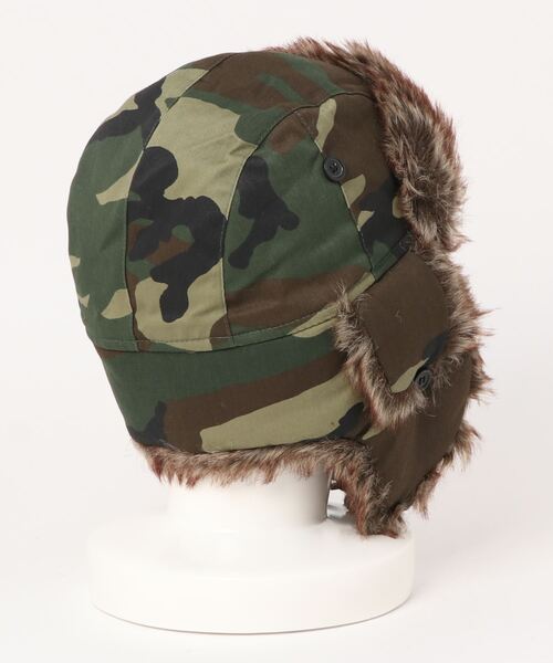 newhattan(ニューハッタン)の「newhattan/ニューハッタン TROOPER HAT(ハット・メンズ・ブラック/ウッドランド/セージグリーン・FREE)」の4枚目の写真