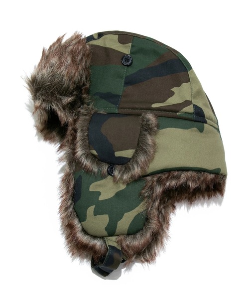 newhattan(ニューハッタン)の「newhattan/ニューハッタン TROOPER HAT(ハット・メンズ・ブラック/ウッドランド/セージグリーン・FREE)」の1枚目の写真