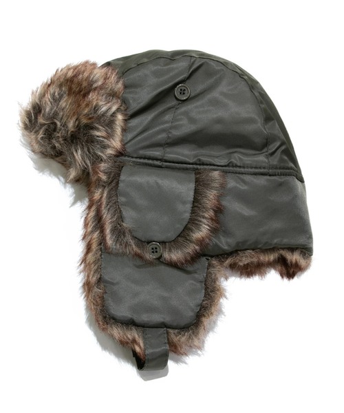 newhattan(ニューハッタン)の「newhattan/ニューハッタン TROOPER HAT(ハット・メンズ・ブラック/ウッドランド/セージグリーン・FREE)」の3枚目の写真