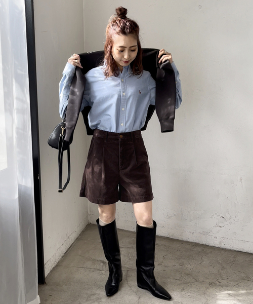 RED CARD TOKYO(レッドカード)の「【RED CARD/レッドカード】別注CORDUROYショートパンツ(その他パンツ・レディース・ベージュ/ブラウン/ライトグレー・23/24/25)」の10枚目の写真