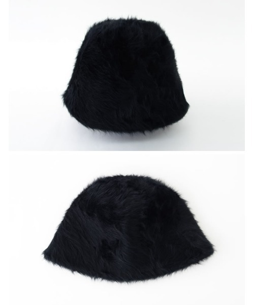 Re:EDIT（リエディ）の「シャギーファーバケットハット（ハット・レディース・ブラック/アイボリー・FREE）」の3枚目の写真