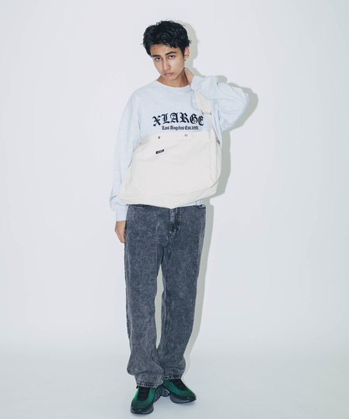 XLARGE（エクストララージ）の「POSTMAN BIG SHOULDER BAG（ショルダーバッグ・メンズ・ブラック/オフホワイト・ONE SIZE）」の13枚目の写真