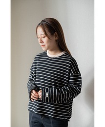 Amourire | 【yumi.コラボ】配色リブボーダートップス(Tシャツ/カットソー)