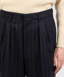 トゥモローランド　FOX生地 ストライプ　ワイドスラックス　ベルナールザンス トゥモローランド FOX生地 ストライプ ワイドスラックス