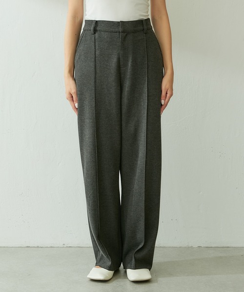 COLLAGE GALLARDAGALANTE（コラージュガリャルダガランテ）の「圧縮ワイドパンツ（スラックス・レディース・ホワイト/チャコールグレー/ベージュ・1/0）」の19枚目の写真