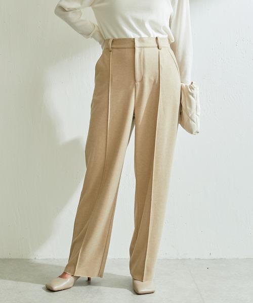 COLLAGE GALLARDAGALANTE（コラージュガリャルダガランテ）の「圧縮ワイドパンツ（スラックス・レディース・ホワイト/チャコールグレー/ベージュ・1/0）」の17枚目の写真