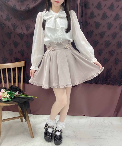 ROJITA（ロジータ）の「ハートビジュバックルフレアスカート（スカート・レディース・ブラック/ピンク・FREE）」の15枚目の写真