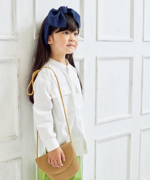MAKE YOUR DAY（メイクユアデイ）の「バンドカラーシャツ■80～140cm（シャツ/ブラウス・キッズ・オリーブ/オフホワイト/ブルー/ベージュ・90/100/120/130/140/80/110）」の21枚目の写真