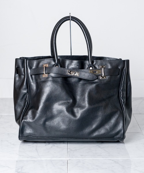 Buffalo Bobs(バッファローボブズ)の「DUC-COW(デュク-カウ)カウレザー トートバッグ(トートバッグ・メンズ・ブラック・FREE)」の6枚目の写真