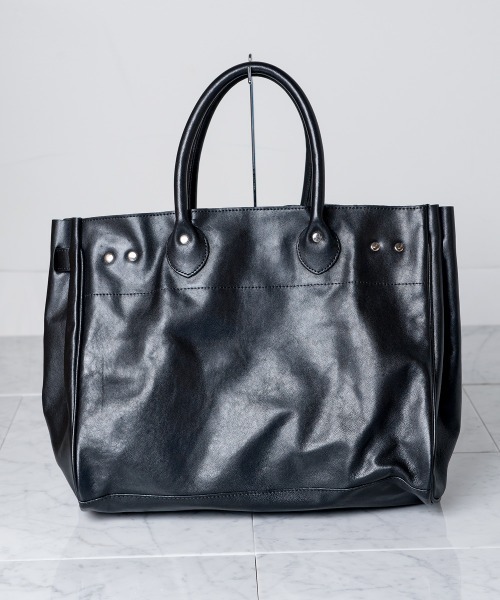 Buffalo Bobs(バッファローボブズ)の「DUC-COW(デュク-カウ)カウレザー トートバッグ(トートバッグ・メンズ・ブラック・FREE)」の7枚目の写真