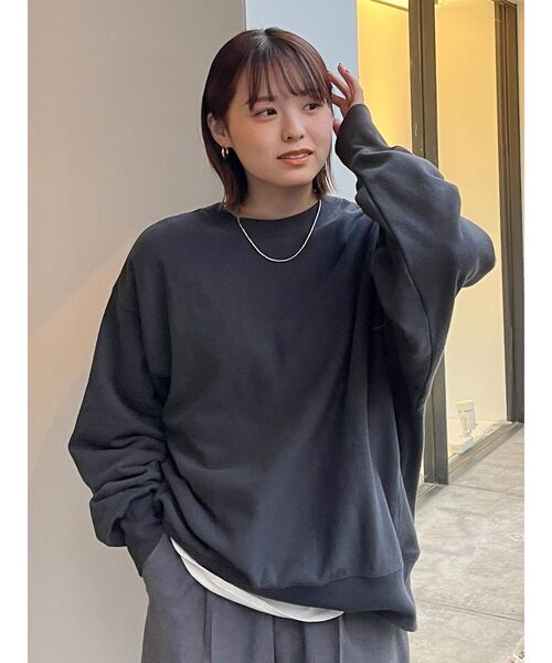 Ungrid（アングリッド）の「【WEB限定】スリーブボリュームスウェット（スウェット・レディース・レッド/チャコールグレー/ブルー/ライトグレー/ピンク・FREE）」の10枚目の写真