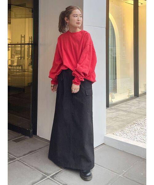 Ungrid（アングリッド）の「【WEB限定】スリーブボリュームスウェット（スウェット・レディース・レッド/チャコールグレー/ブルー/ライトグレー/ピンク・FREE）」の16枚目の写真