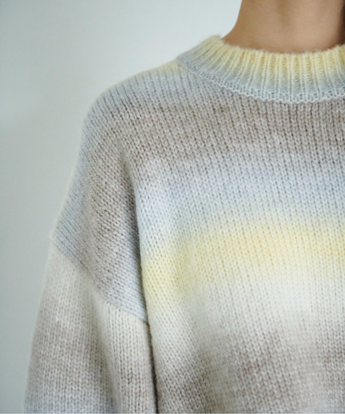 FREE'S MART(フリーズマート)の「グラデーションボーダーチュニックニット(ニット/セーター・レディース・イエロー/ライトグリーン・FREE)」の18枚目の写真