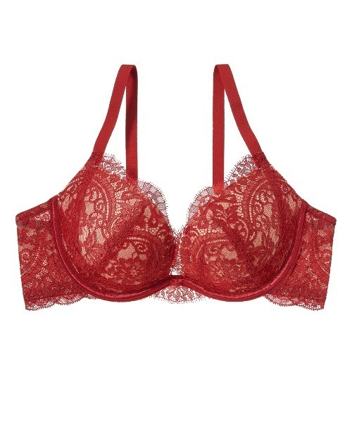 PEACH JOHN（ピーチジョン）の「【かる～い着け心地で痛くなりにくい！ま～るい美胸、ボリュームアップ、やせ見えが叶う！】ま～るく盛れる着やせブラ（ブラジャー・レディース・ラベンダー/ホワイト/ピンク/ボルドー/ブラック/コーラル/グリーン/ベージュ/ネイビー/レッド/ブラウン/ライラック/ブルー・F75/C65/C75/C70/D65/E65/E70/D70/E75/F65/B70/F70/B75/B65/D75）」の11枚目の写真