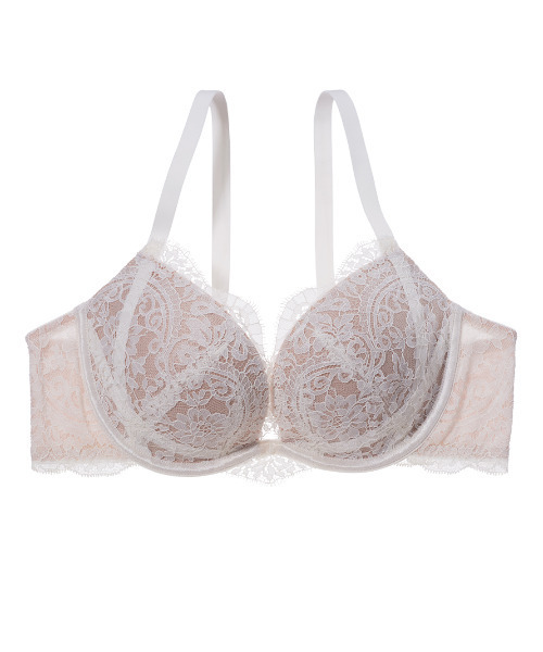 PEACH JOHN（ピーチジョン）の「【かる～い着け心地で痛くなりにくい！ま～るい美胸、ボリュームアップ、やせ見えが叶う！】ま～るく盛れる着やせブラ（ブラジャー・レディース・ラベンダー/ホワイト/ピンク/ボルドー/ブラック/コーラル/グリーン/ベージュ/ネイビー/レッド/ブラウン/ライラック/ブルー・F75/C65/C75/C70/D65/E65/E70/D70/E75/F65/B70/F70/B75/B65/D75）」の14枚目の写真