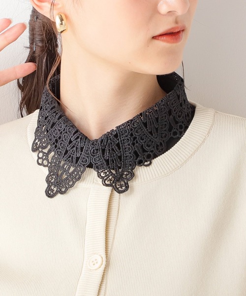 Honeys(ハニーズ)の「付け衿(レース)(付け襟・レディース・ホワイト/ブラック・FREE)」の2枚目の写真