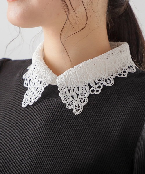 Honeys(ハニーズ)の「付け衿(レース)(付け襟・レディース・ホワイト/ブラック・FREE)」の5枚目の写真