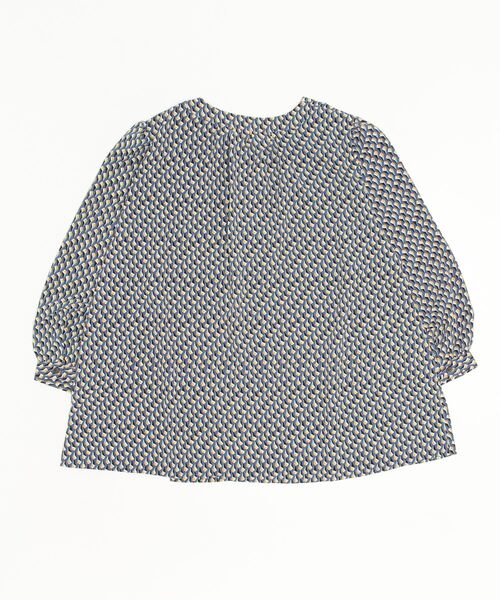 sandy(サンディー)の「sandy/プリントクルーネックフリルブラウス(シャツ/ブラウス・レディース・レッド/ブルー/グリーン/サックスブルー・FREE)」の5枚目の写真