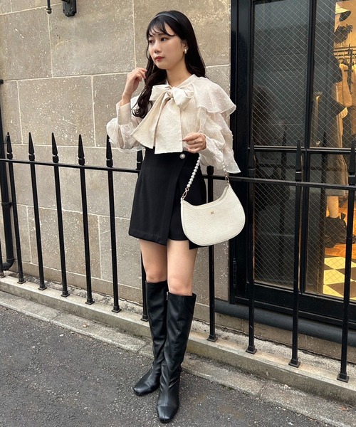 one after another NICE CLAUP（ワンアフターアナザーナイスクラップ）の「【TVで紹介】前後2wayリボンブラウス（シャツ/ブラウス・レディース・ブラック系その他/アイボリー/イエロー系その他/ブルー系その他・FREE）」の15枚目の写真