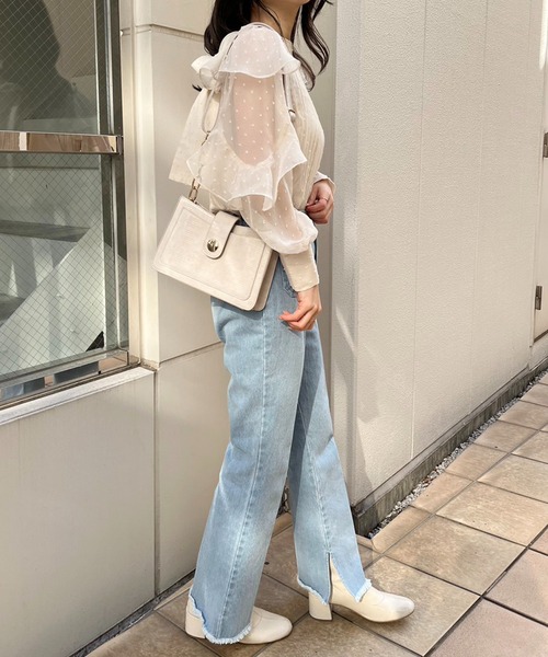 one after another NICE CLAUP（ワンアフターアナザーナイスクラップ）の「【TVで紹介】前後2wayリボンブラウス（シャツ/ブラウス・レディース・ブラック系その他/アイボリー/イエロー系その他/ブルー系その他・FREE）」の22枚目の写真