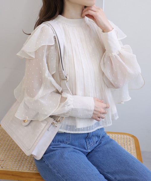 one after another NICE CLAUP（ワンアフターアナザーナイスクラップ）の「【TVで紹介】前後2wayリボンブラウス（シャツ/ブラウス・レディース・ブラック系その他/アイボリー/イエロー系その他/ブルー系その他・FREE）」の9枚目の写真