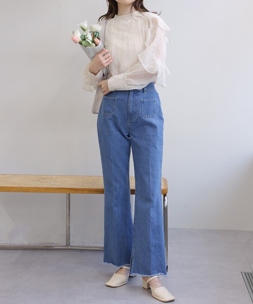 one after another NICE CLAUP（ワンアフターアナザーナイスクラップ）の「【TVで紹介】前後2wayリボンブラウス（シャツ/ブラウス・レディース・ブラック系その他/アイボリー/イエロー系その他/ブルー系その他・FREE）」の5枚目の写真