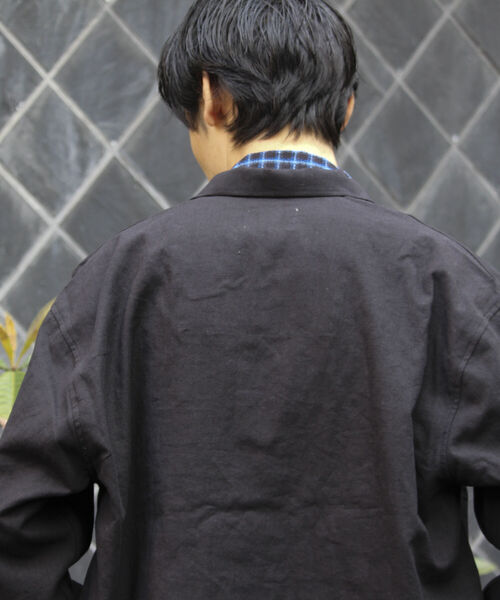 GLOSTER（グロスター）の「【GLOSTER/グロスター】オーバーサイズ トラッカージャケット サイドスリット セットアップ対応（ブルゾン・メンズ・ブラック・L/M）」の6枚目の写真