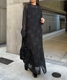 CAPRICIEUX LE'MAGE | 【オケージョンアイテム】ジャガードシアーワンピース(ワンピース)