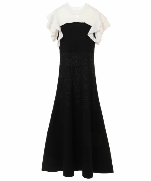 31 Sons de mode（トランテアン　ソン　ドゥ　モード）の「ベア切替フレアニットワンピース（ワンピース・レディース・ラベンダー/ブラック・36）」の17枚目の写真