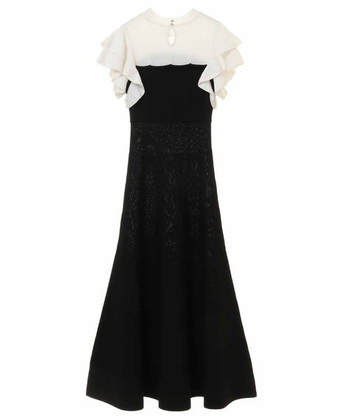 31 Sons de mode（トランテアン　ソン　ドゥ　モード）の「ベア切替フレアニットワンピース（ワンピース・レディース・ラベンダー/ブラック・36）」の21枚目の写真