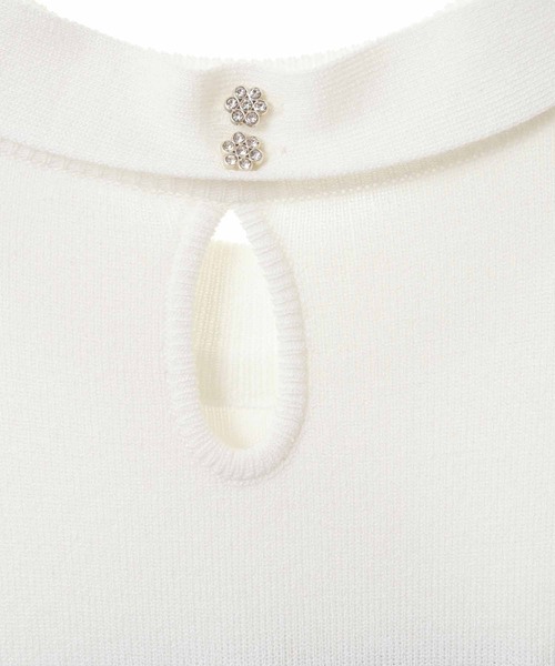 31 Sons de mode（トランテアン　ソン　ドゥ　モード）の「ベア切替フレアニットワンピース（ワンピース・レディース・ラベンダー/ブラック・36）」の5枚目の写真