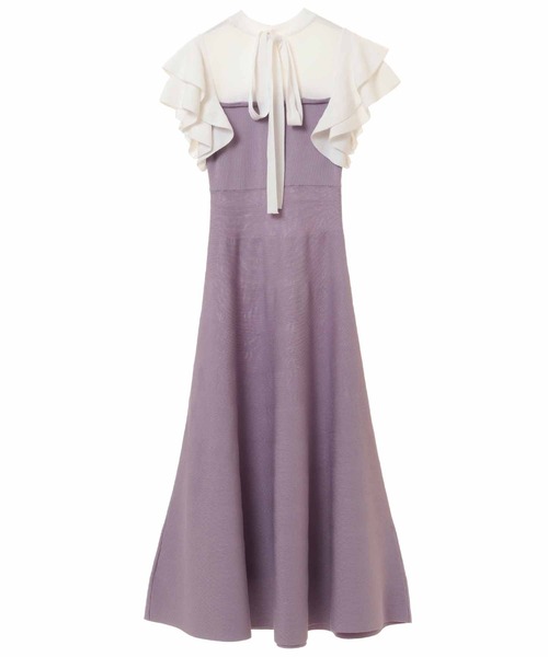 31 Sons de mode（トランテアン　ソン　ドゥ　モード）の「ベア切替フレアニットワンピース（ワンピース・レディース・ラベンダー/ブラック・36）」の11枚目の写真